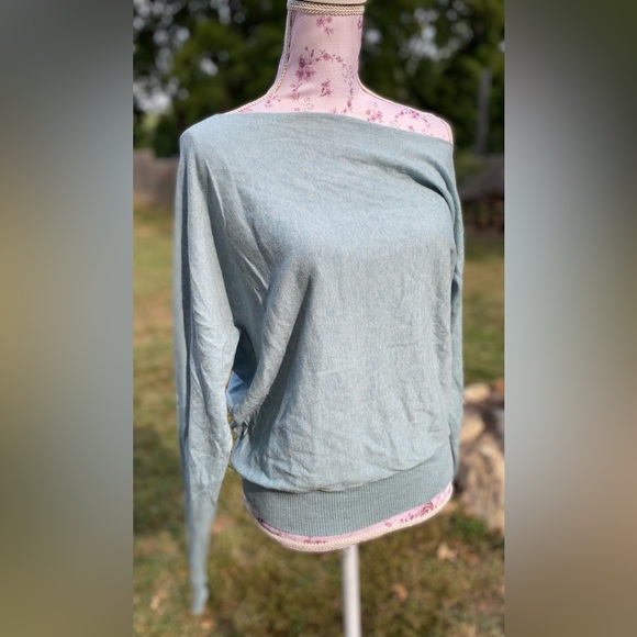 Minnie Rose cotton cashmere off the shoulder top (read description) - Picture 4 of 15